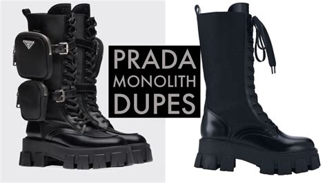 prada dupes shoes|prada monolith dupe boots.